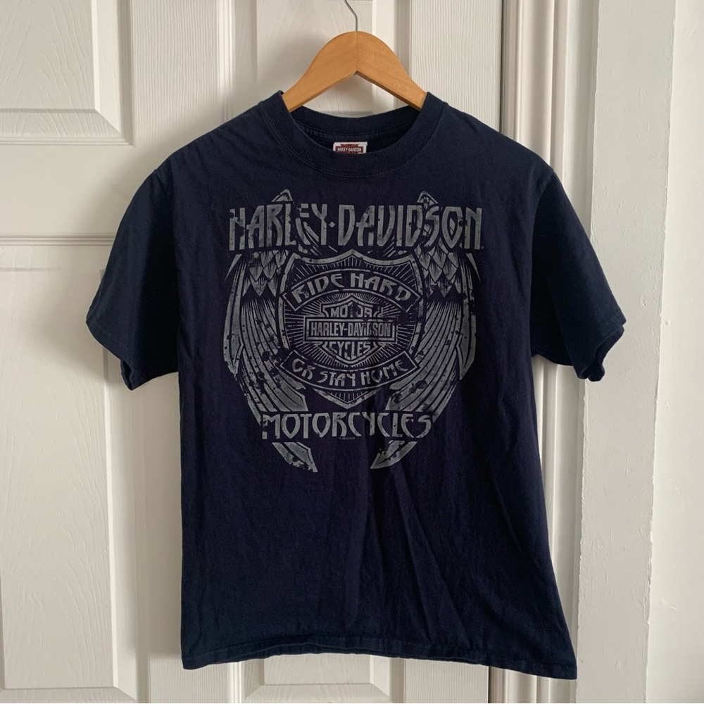 Harley Davidson Red Rock Graphic Print T-Shirt - Picture 2 of 8